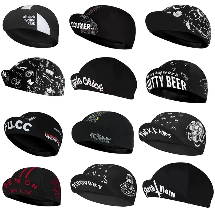 Casquette de cyclisme noire