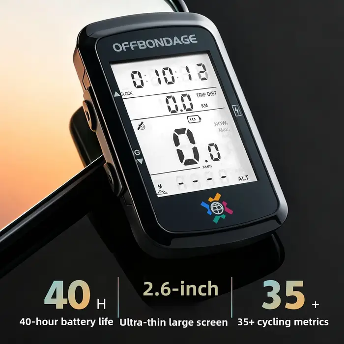 OFFBONDAGE GPS ordinateur de vélo 2.6 pouces compteur kilométrique de cyclisme