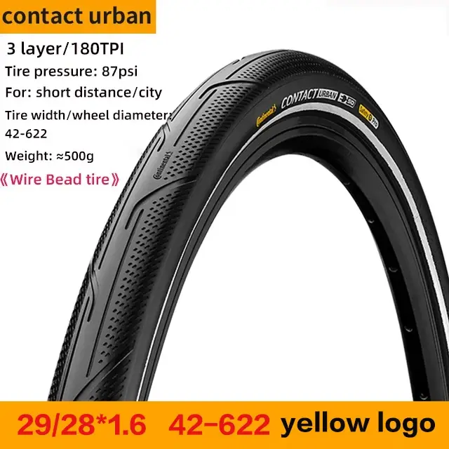 Pneus de vélo Continental Contact Urban 28/29 pouces à talon de fil métallique 40/42/47/50/55-622 18