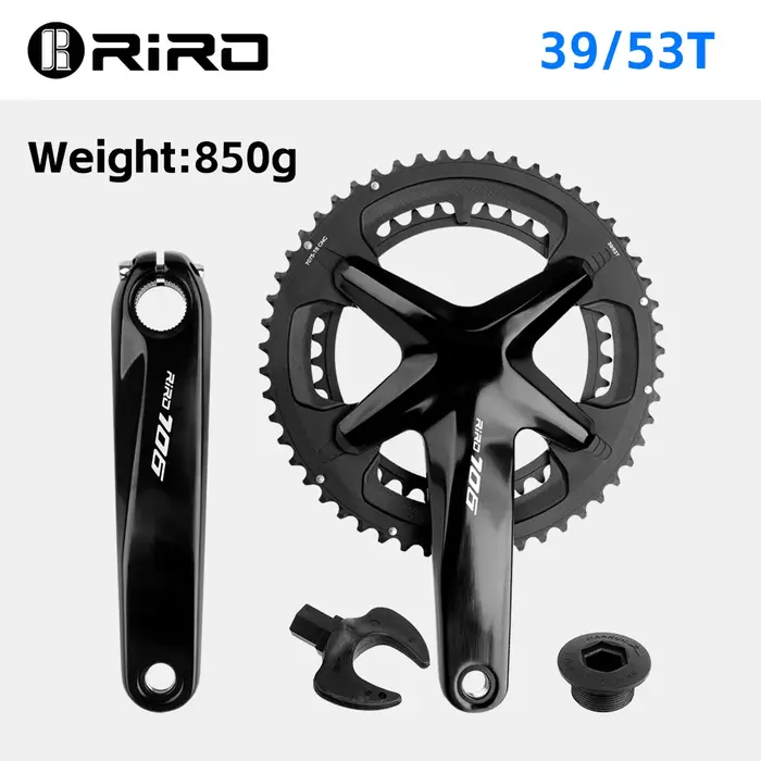 RIRO 706 vélo de route pédalier intégré 170mm 110BCD 53-39T/50-34T Double plateaux pignons creux