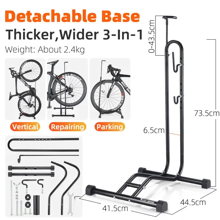 WEST BIKING – support de stationnement de vélo 3 en 1