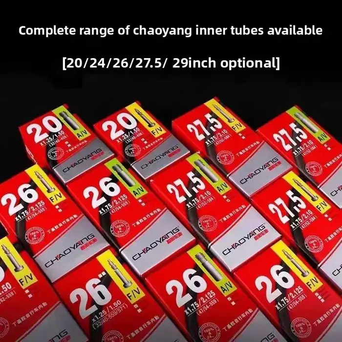 Chambre à air de vélo CHAOYANG 18 20 22 26 29 pouces - Pour pneus de 1,95 pouces, vélo pliant pour enfants, VTT, caoutchouc butyle de qualité supérieure
