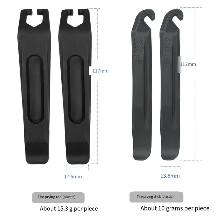 1 ensemble d'outils de réparation de pneus de vélo-ensemble de patchs de crevaison avec colle et outils (5 Versions)