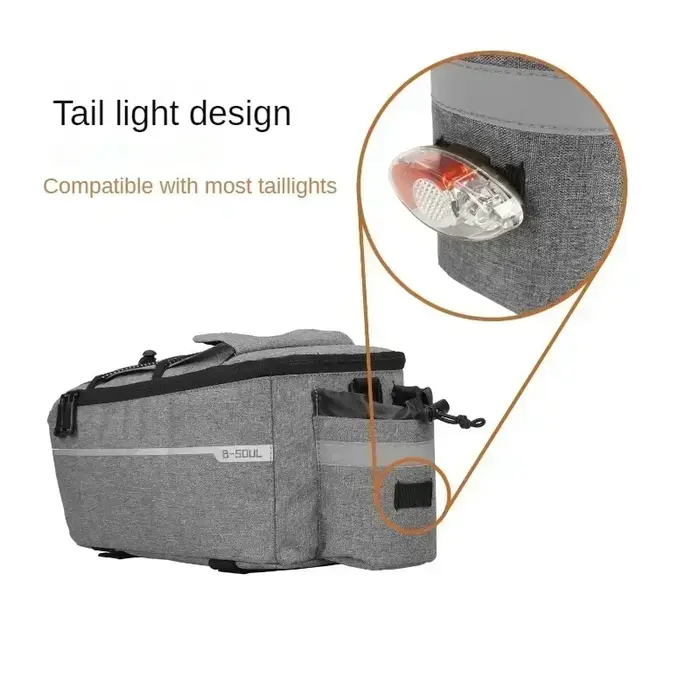 Sac de transport pour vélo 7L, panier arrière imperméable, sacoche de coffre, sacoche de porte-bagages arrière, sacoche de siège arrière, bagage de cyclisme, sac à bandoulière