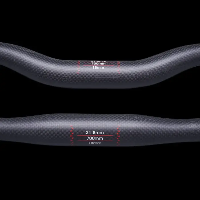 Guidon de vélo vtt en carbone mat
