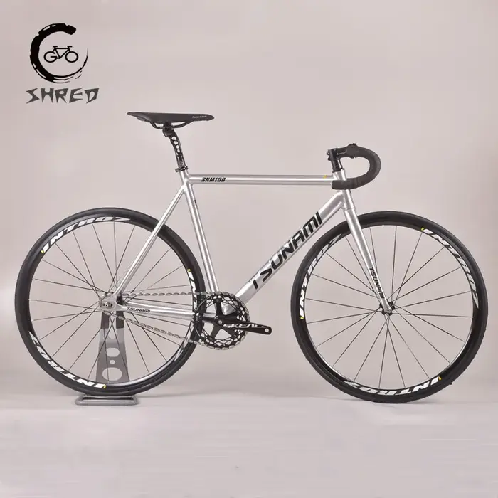TSUNAMI-Vélo de Course SNM100 Fixie Partners, Vitesse Unique, Cadre en Aluminium 700C, Pièces de Cyc