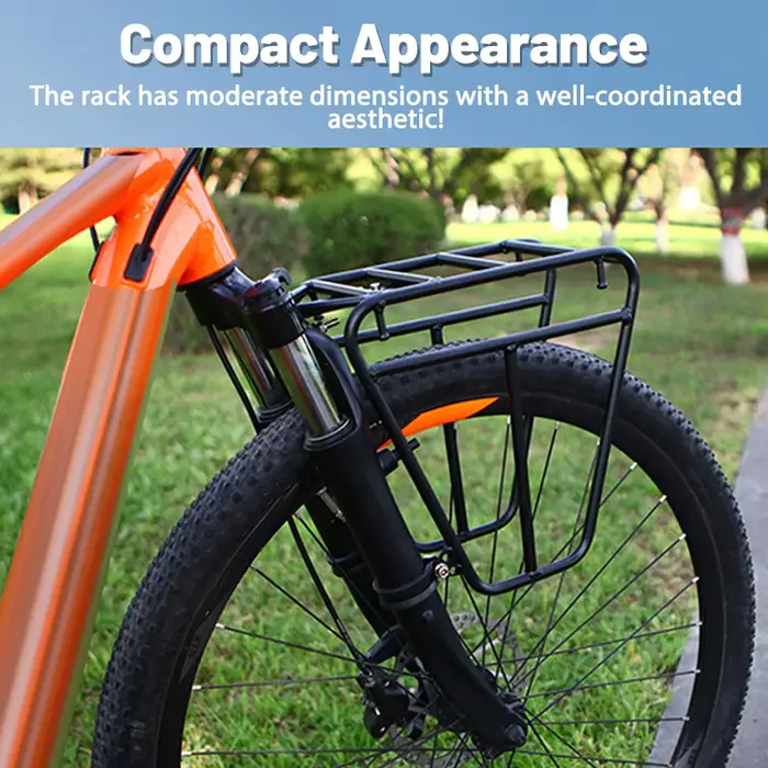 Porte-bagages pour VTT en acier robuste haute capacité 25kg avec protection anti-usure pour transport d'outils et sacs lors de trajets quotidiens ou longues randonnées