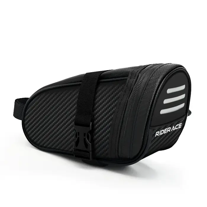 RIDERACE sac de selle de vélo petit rangement étanche noir réfléchissant pour vtt route VTT siège ar