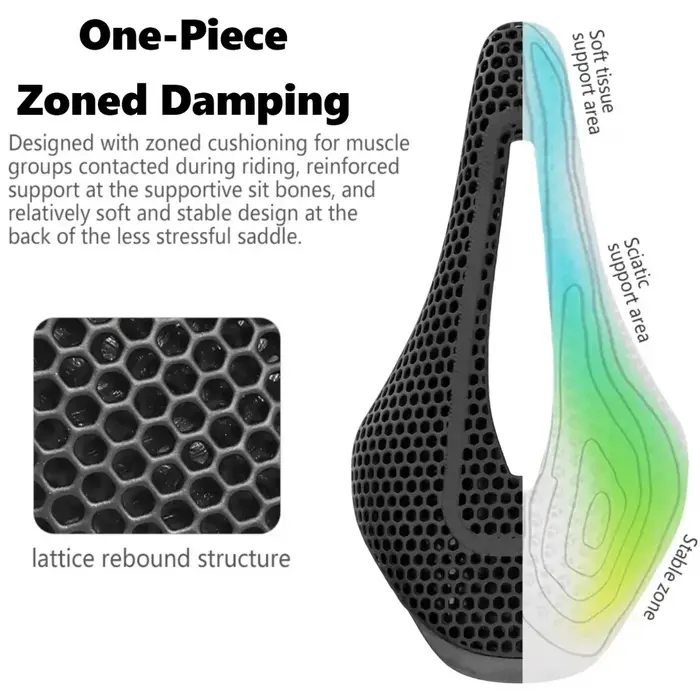 KOCEVLO R0 3D imprimé selle de vélo en Fiber de carbone creux confortable respirant vtt montagne route