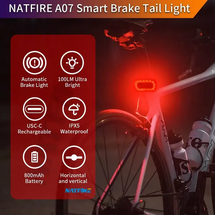 Enquêter arrière de vélo intelligent A07