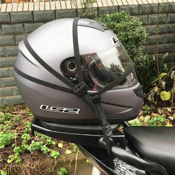Sangle de corde élastique rétractable pour bagages de casque de moto et de vélo