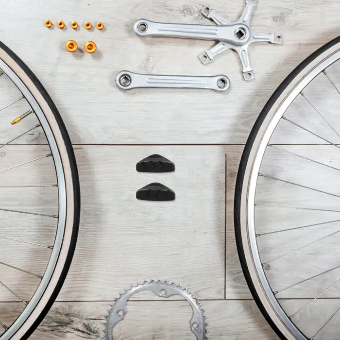 2 paires de plaquettes de frein en caoutchouc pour vélo de route