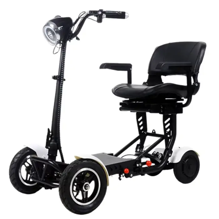 Trottinette électrique pliable à quatre roues pour personnes âgées