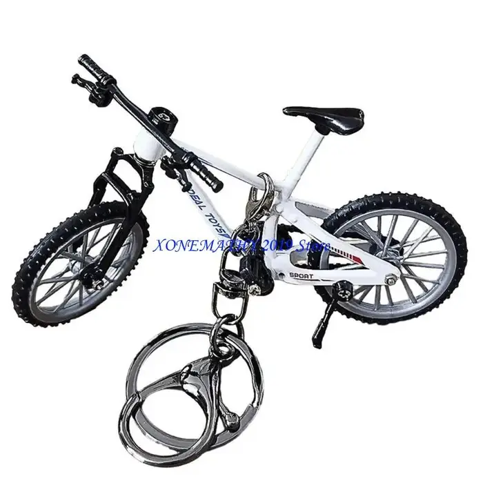 F42F porte-clés tendance avec doigt en forme vélo, breloque pour les personnes à mode