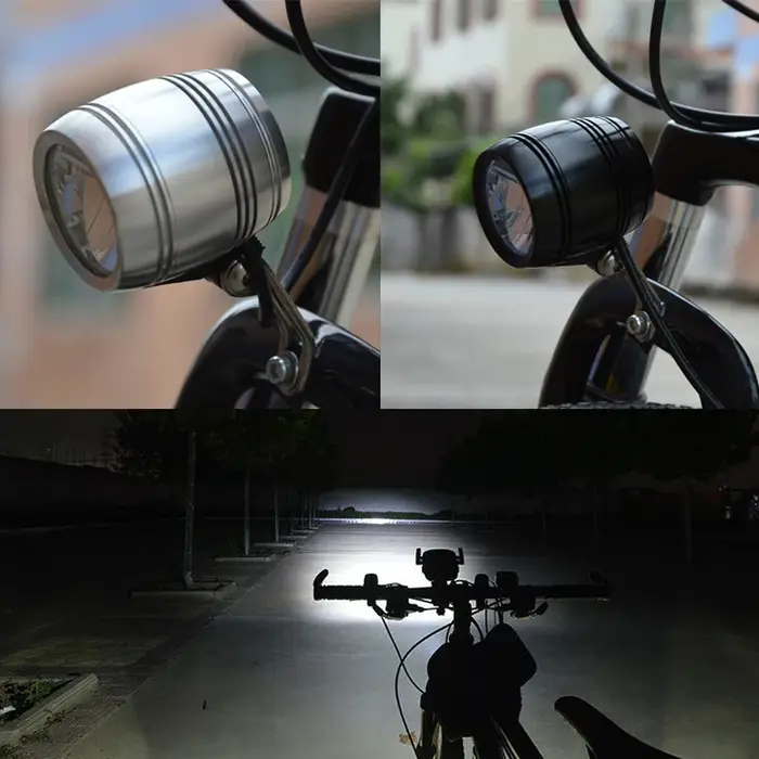 Lampe frontale avant de vélo pour Dynamo de moyeu avec câble de feu arrière