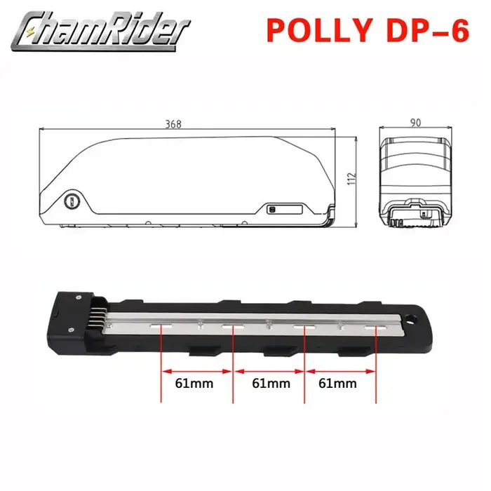 ChamRider-Polly-Boîtier de batterie pour vélo électrique 6