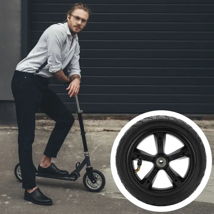 Roue pneumatique avec chambre à air pour scooter électrique