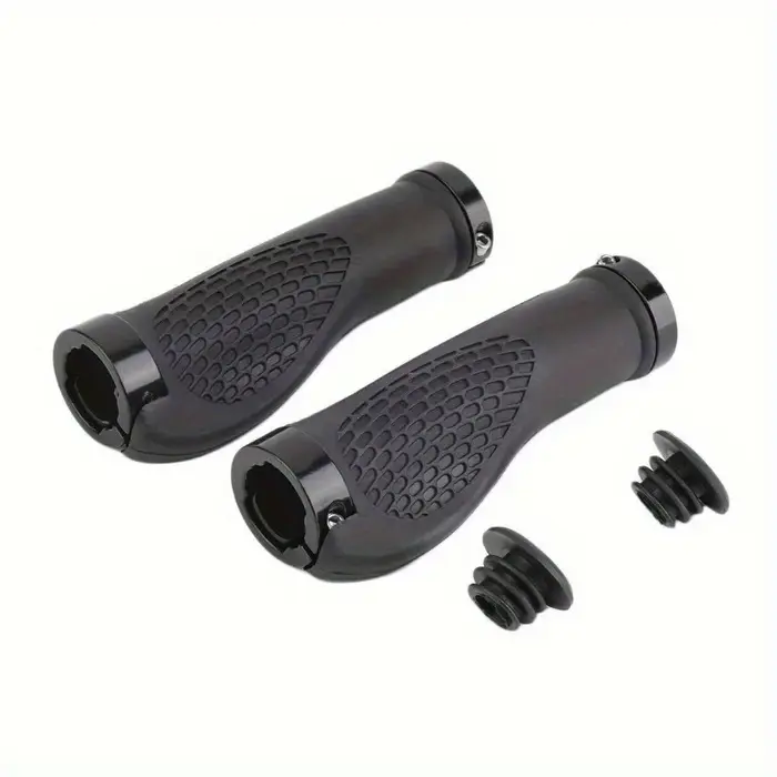 Guidons ergonomiques blancs pour vélo de montagne réglables de 300 à 400 mm avec levier de frein pour confort sportif