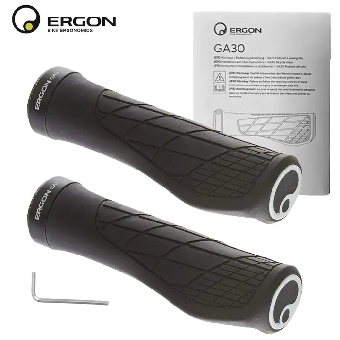 Poignées ergonomiques pour vélo tout terrain Ergon GA3 L, confort et soutien du poignet pour VTT, ac