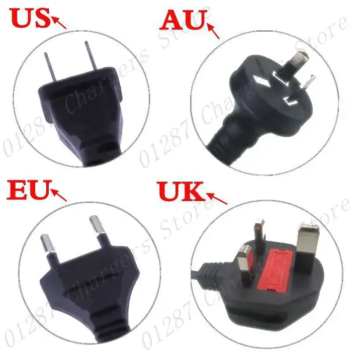 Chargeur 54.6V 2A pour batterie li-ion 48V, prise/connecteur DC pour batterie de vélo électrique au