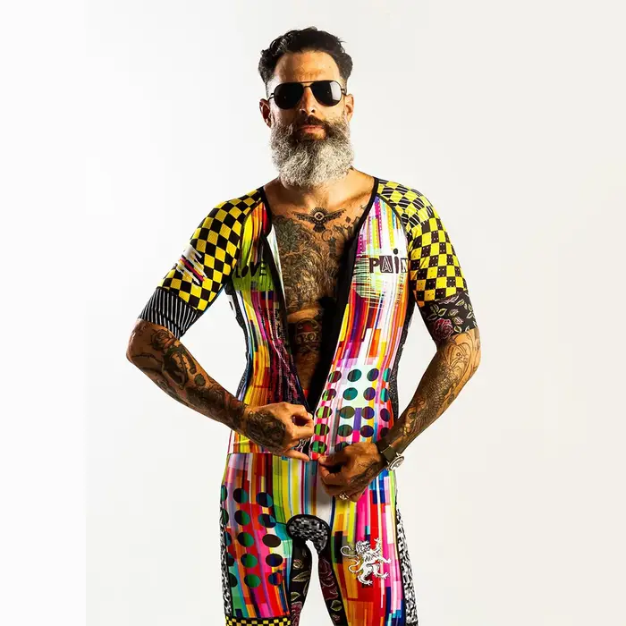 Love The Pain Man combinaison de cyclisme tenue de Triathlon été court vélo maillot