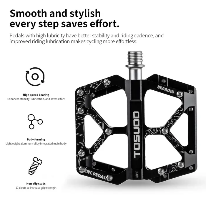 Pédales de vélo TOSUOD à 3 roulements