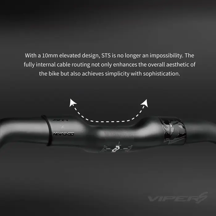 Guidon de vélo de gravier OG-EVKIN VIPERS Carbon Gravel Handlebar