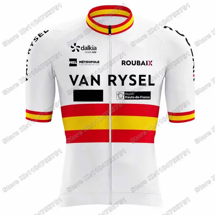 Maillot de cyclisme Équipe Van-Rysel-Roubaix 2026 ensemble de vélo de route et VTT en polyester et Lycra avec coussinet en gel respirant pour homme et femme