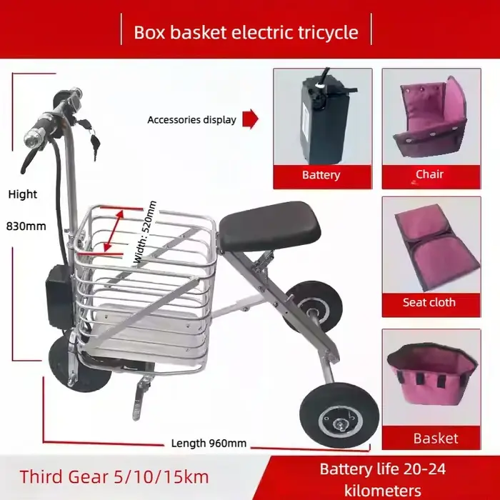 Tricycle électrique Parent-enfant