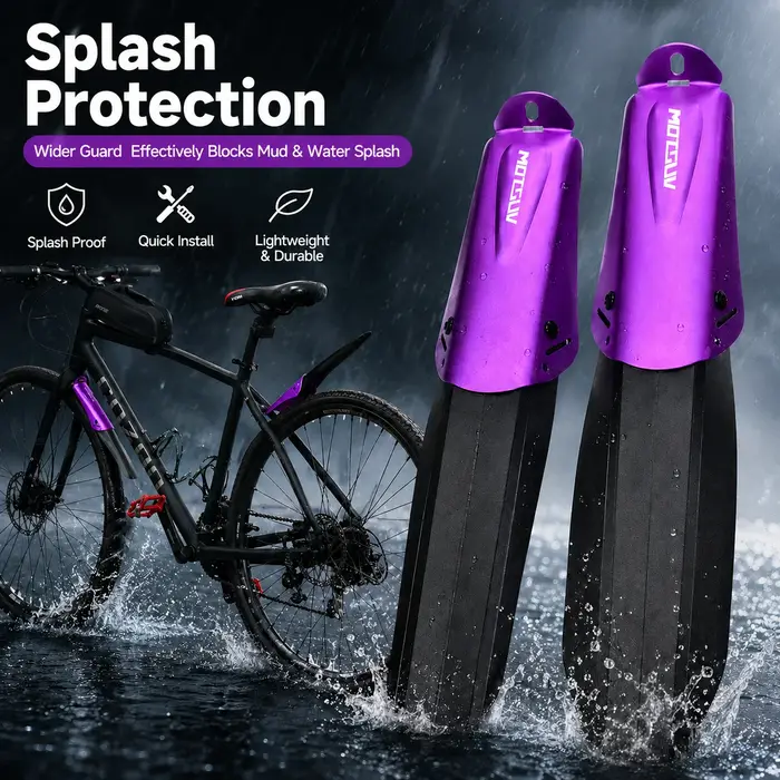 Garde-boue pour vélo pliant 14-20 pouces 412, en alliage d'aluminium et nylon, rétractable et réglable pour la conduite.