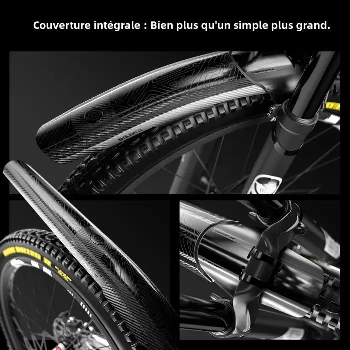 Garde-boue de vélo large et étendu réglable à dégagement rapide