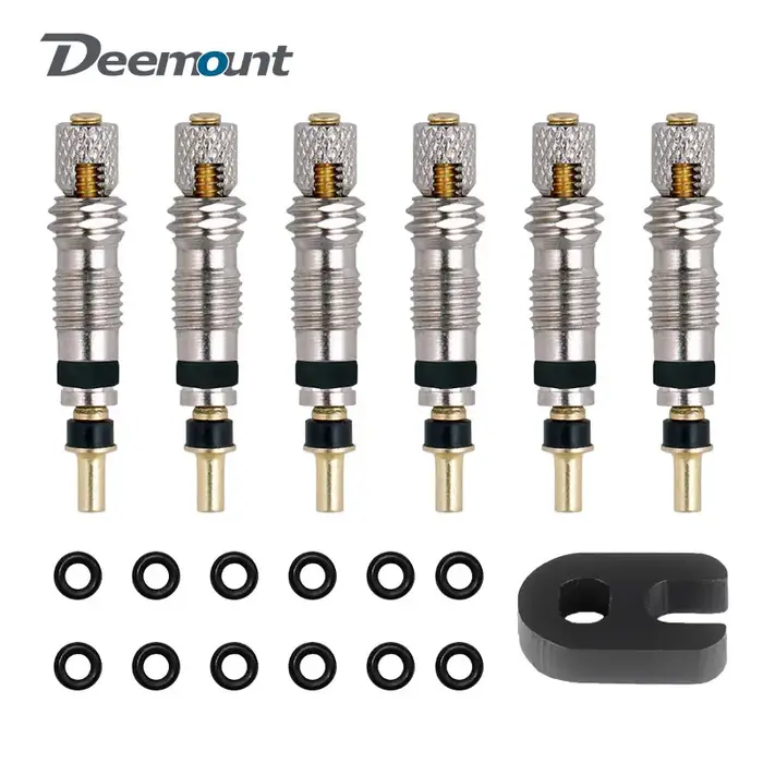 Deemount Presta noyau de Valve en laiton FV buse de remplacement vtt vélo de route Tubeless pièces de Service outil de retrait en alliage joint torique en option