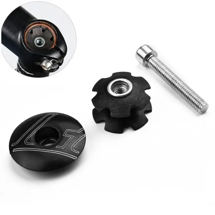 Jeu d'écrous et capuchons supérieurs pour casque de vélo, pour 1-1/8 pouces, 28.6mm, partie de Tube