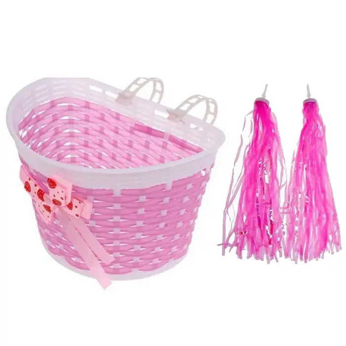 Kids Basket Handlebar Plastic Scooter Streamer Tassel Waterproof Bicycle Children Decoration Hot New Practical