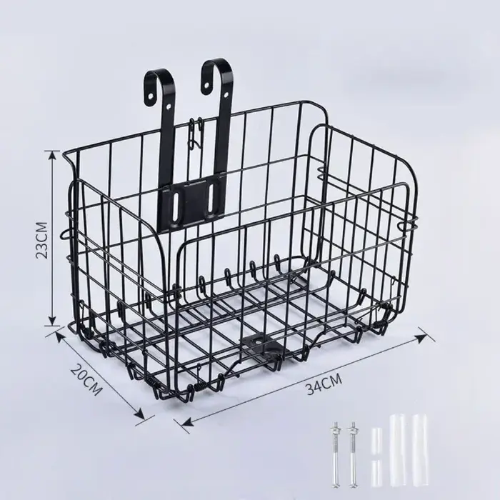 Panier de vélo pliable pour VTT, panier avant et arrière, panier latéral robuste pour remorque