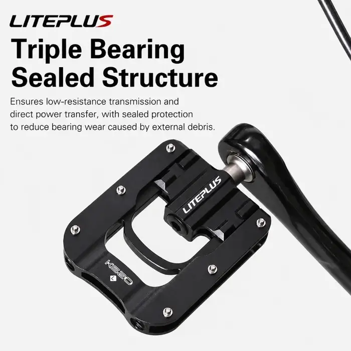 Pédales de vélo pliantes LITEPLUS à 3 roulements