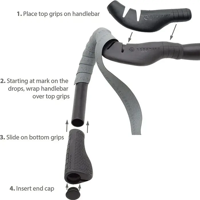REDSHIFT Cruise Control Handlebars - Ergonomic Road Bike Handlebars