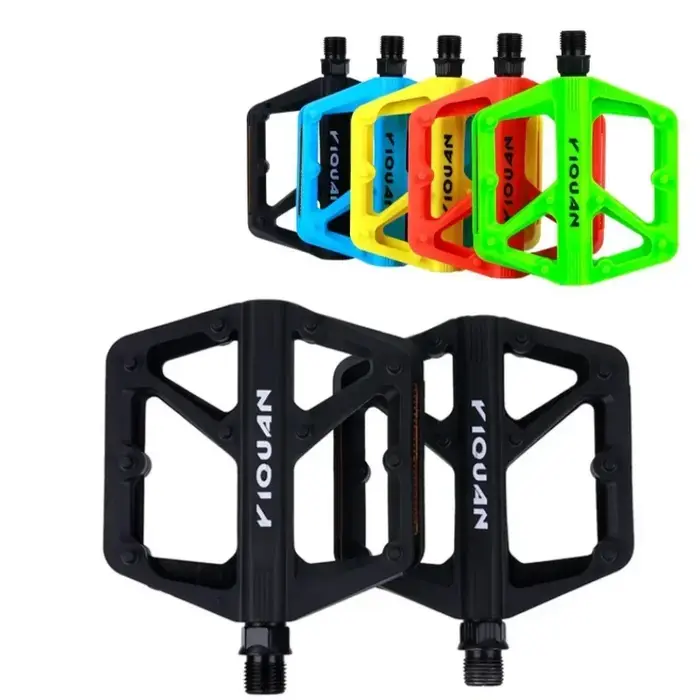 Pédales de vélo plates antidérapantes 9/16' avec roulement en nylon