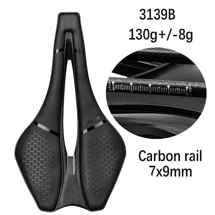 Elitaone selle de vélo sur Rail en carbone 130g léger 245x139mm