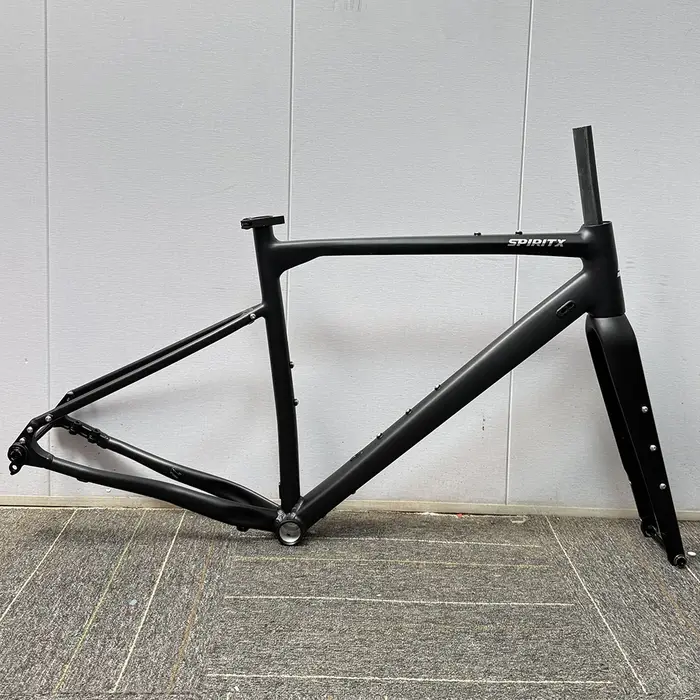 Cadre de vélo de route à axe traversant avec couleur de fourche avant en Fiber de carbone peut être personnalisé