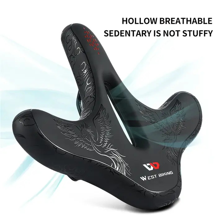 WEST BIKING Coussin de Selle de Vélo Confortable pour VTT et Cyclisme