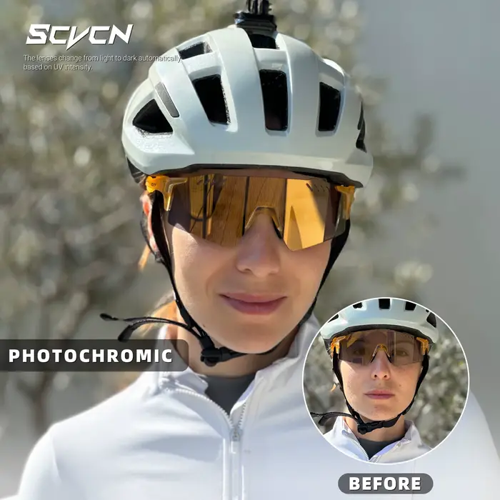 SCVCN lunettes de cyclisme photochromiques UV400