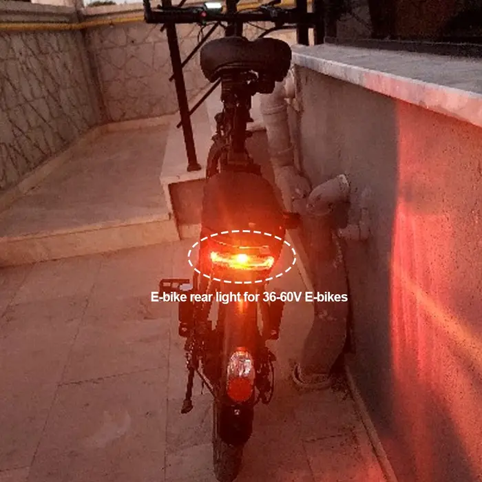 Feu arrière de vélo électrique 36-60V