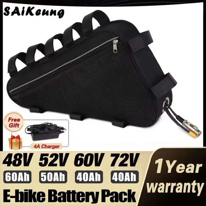 Vélo électrique Triangle chamrider batterie 48v 45ah 52V 72V 60V 30AH 35 40ah 50ah 60ah 100A BMS éno