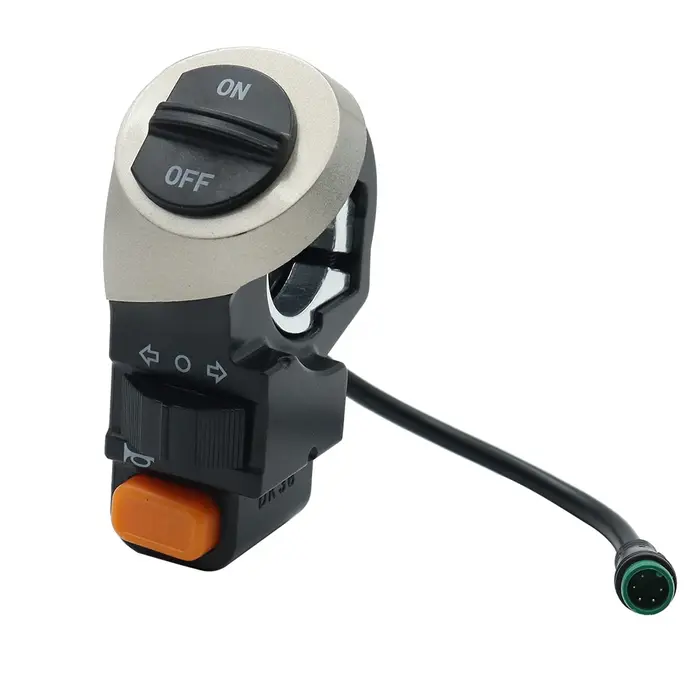 Contrôleur de guidon léger en ABS noir avec interrupteur d'éclairage et clignotants pour scooter électrique Kugoo M4 Pro usage urbain durable