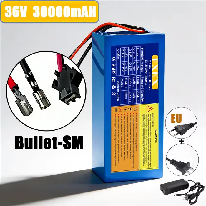 Batterie au lithium 36V 20Ah 18650 10S6P flambant neuve avec BMS 500-1000W pour pack