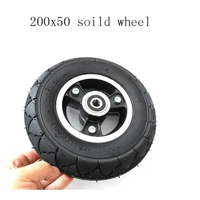 Pneu de Scooter électrique avec moyeu de roue 8 "Scooter 200x50 pneu solide gonflage véhicule électr