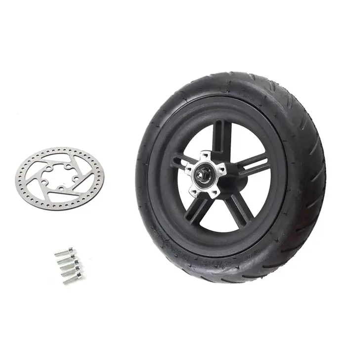 Pièces de réparation pour trottinette électrique : Pneu arrière ABVE-8 1/2X2, Roue en caoutchouc plein avec jante pour trottinette électrique 8 1/2X2