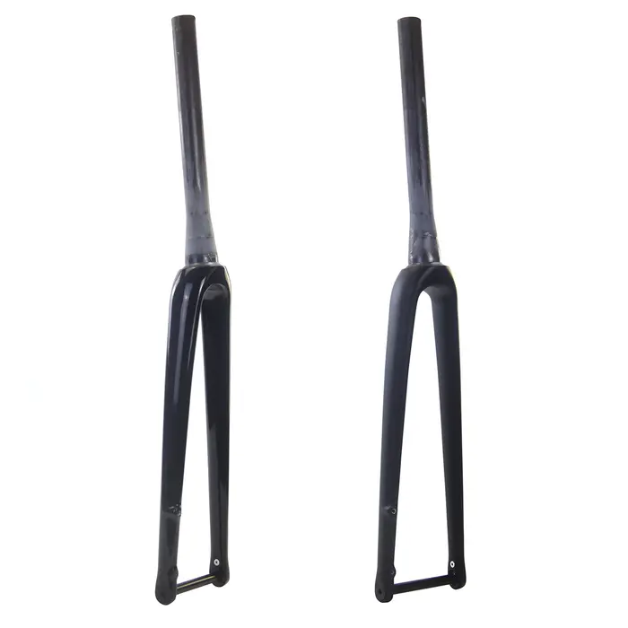 Fourche de vélo de route rigide en carbone