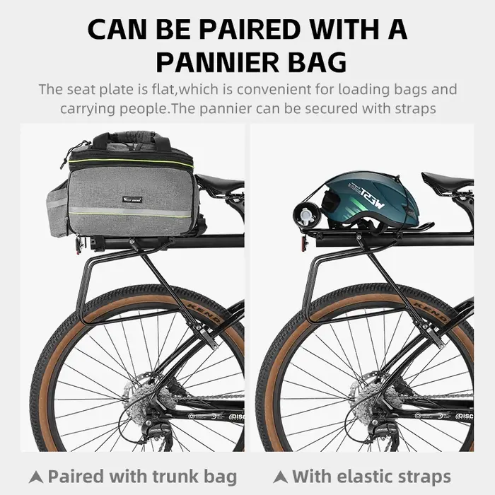 WEST BIKING – support de coffre de vélo en alliage d'aluminium à dégagement rapide